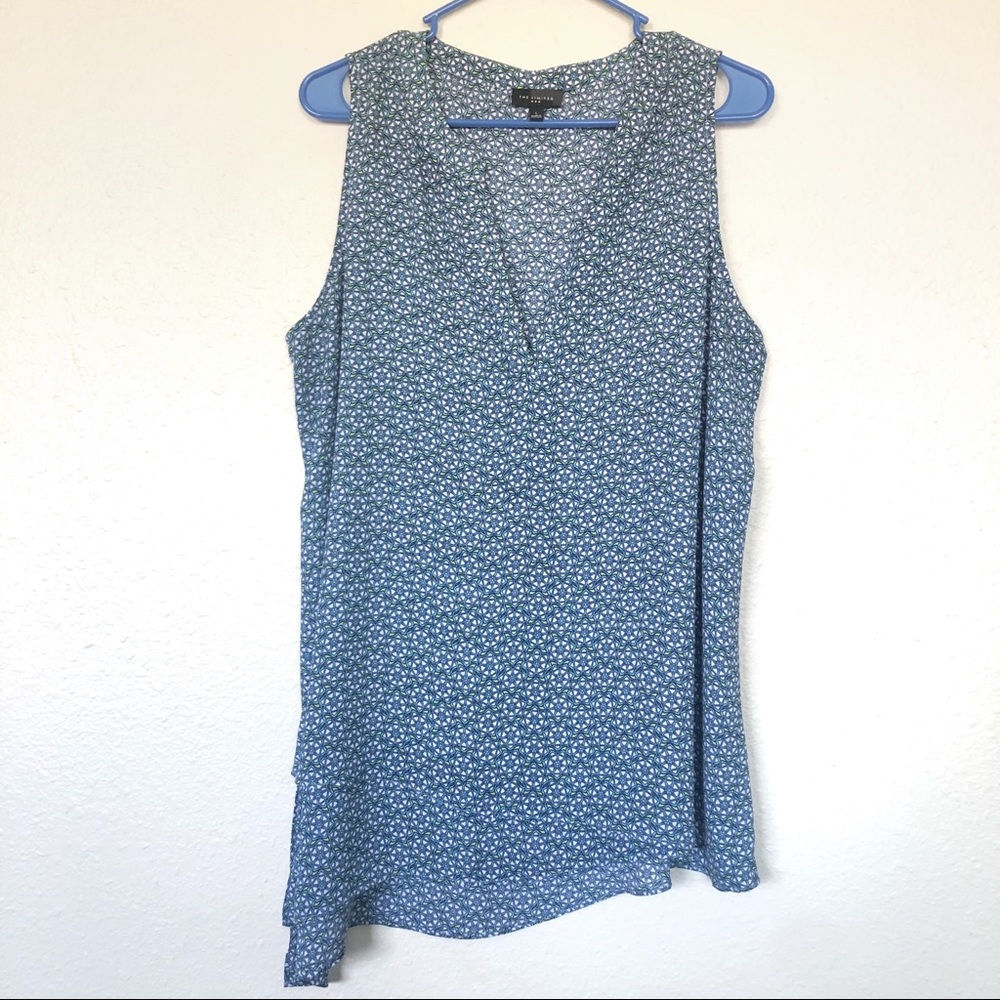The Limited Geometric Asymmetric Sleeveless Top
